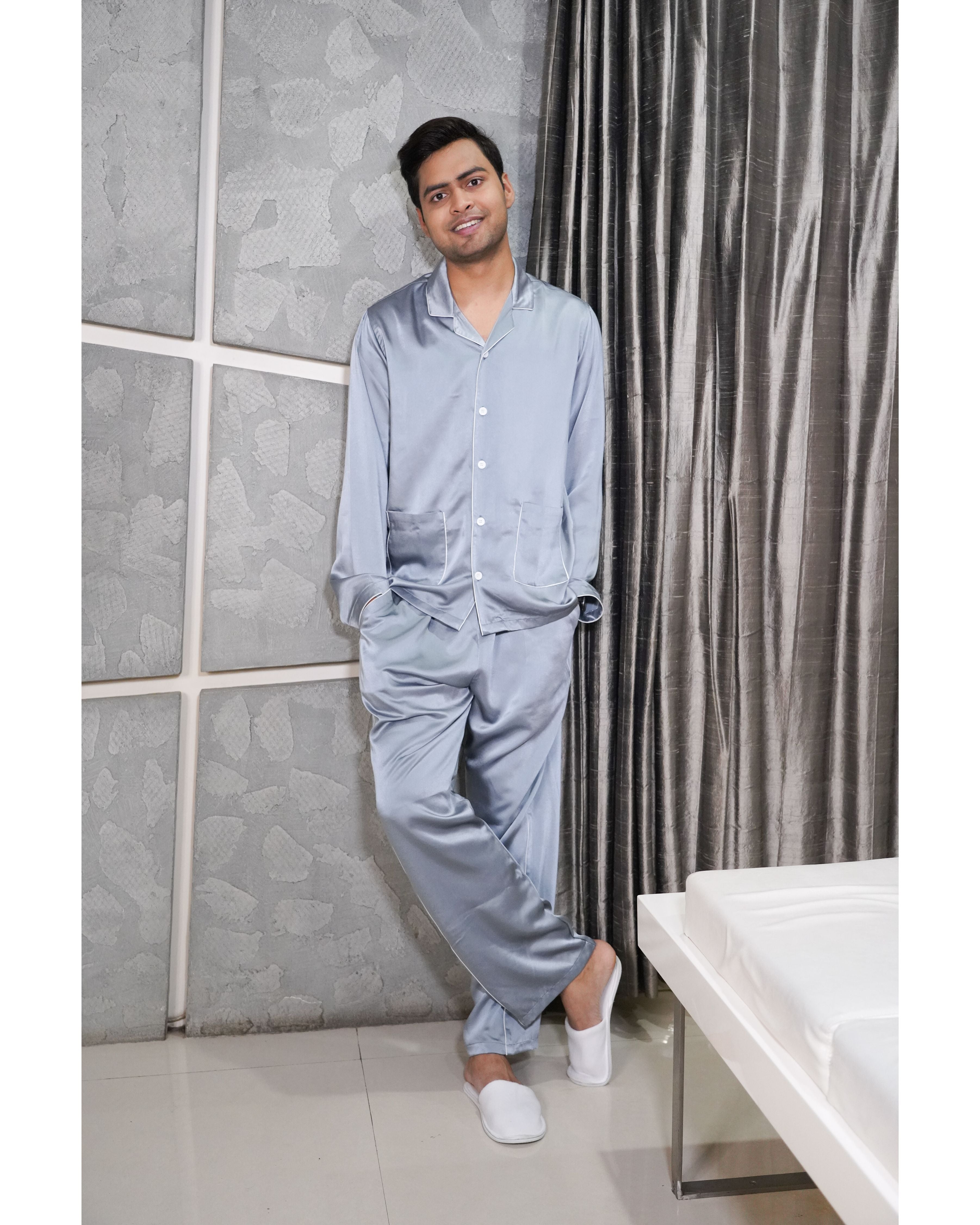 Grey night suit set